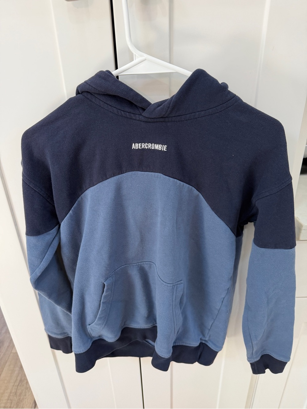 Abercrombie & Fitch boys Two-Tone Navy & Blue Hoodie Sweater